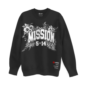 M514 Essential Floral Sweater Black