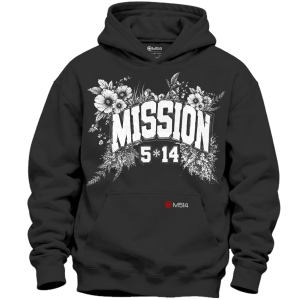 M514 Essential Floral Hoodie Black