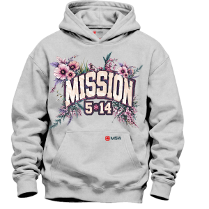 M514 Essential Floral Hoodie Grey